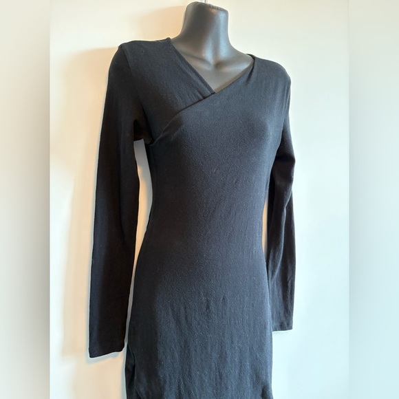 James Perse Classic Black Long Sleeve Dress | Size 0 XS - Picture 3 of 7
